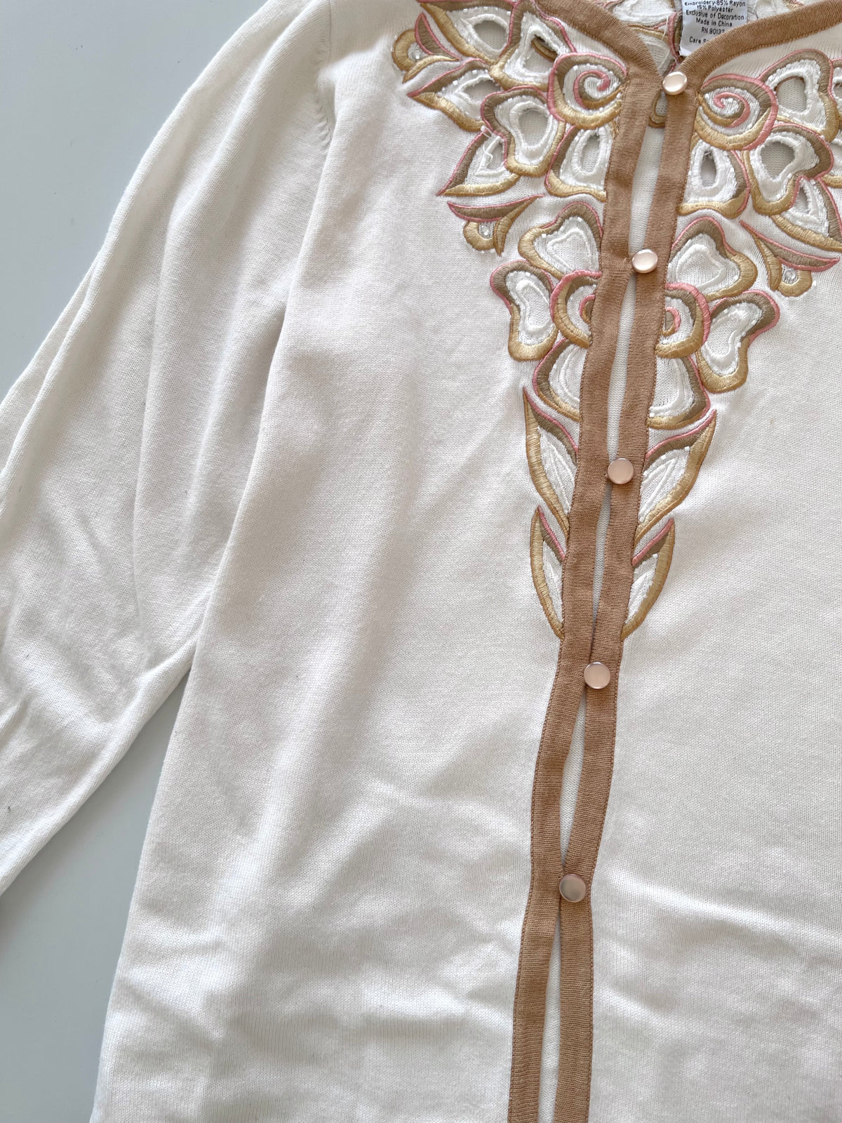 Bof Madie Embroidered Cardigan Sweater-Bust 38