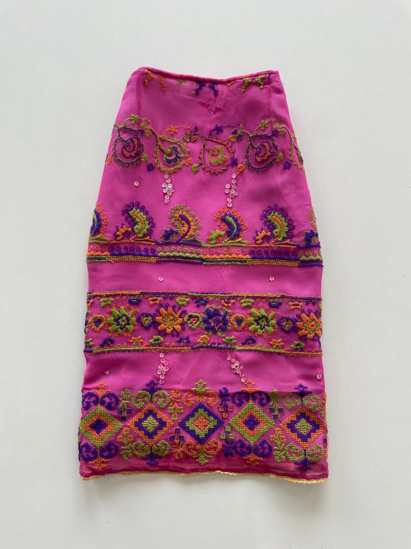 Leading Embroidered Vintage Skirt-Waist 28