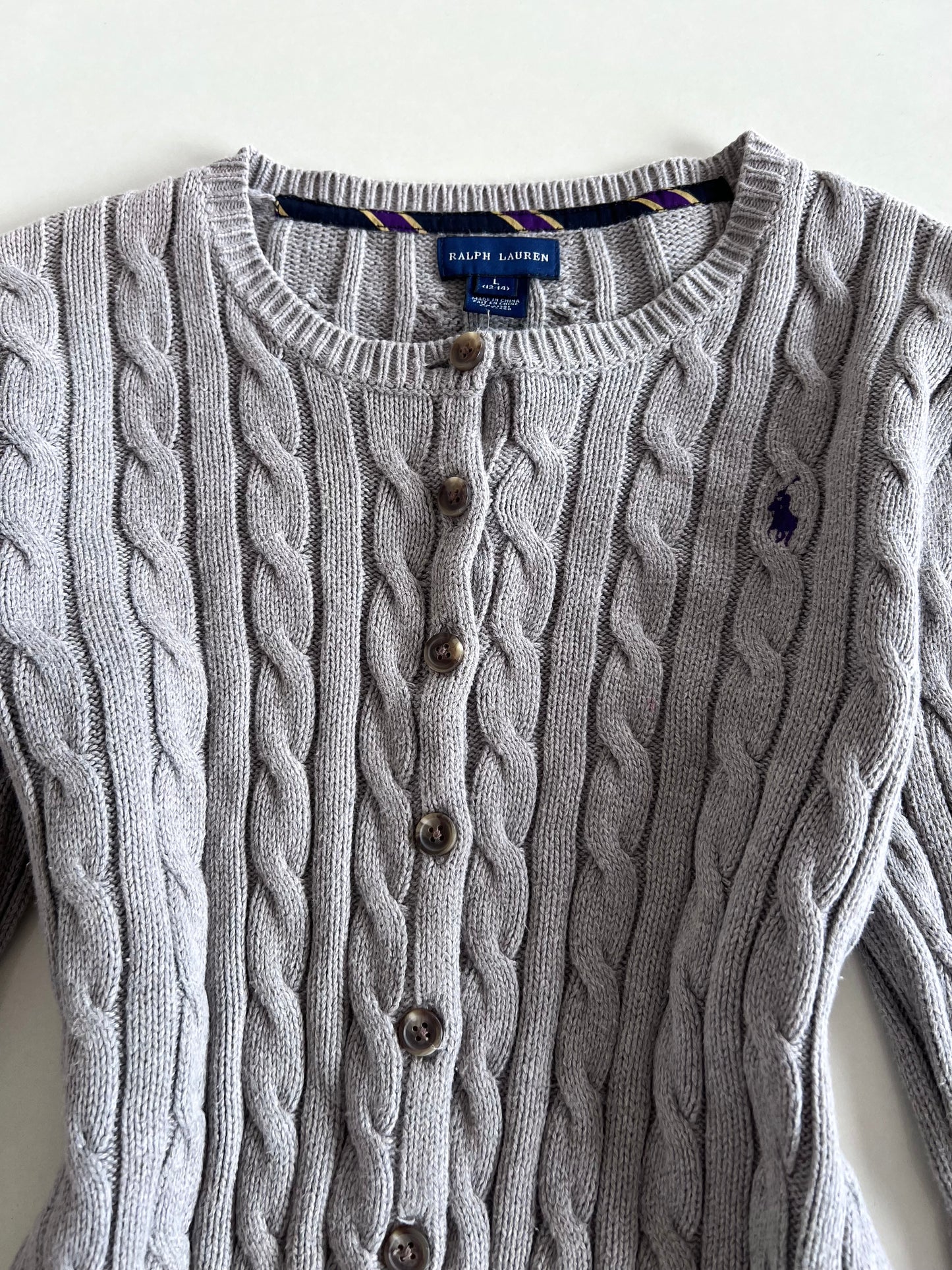 Ralph Lauren 100%Cotton Vintage Cardigan-Bust 34 to 36