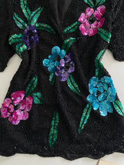 100% Pure Silk Heavily Embroidered Top-Bust 36