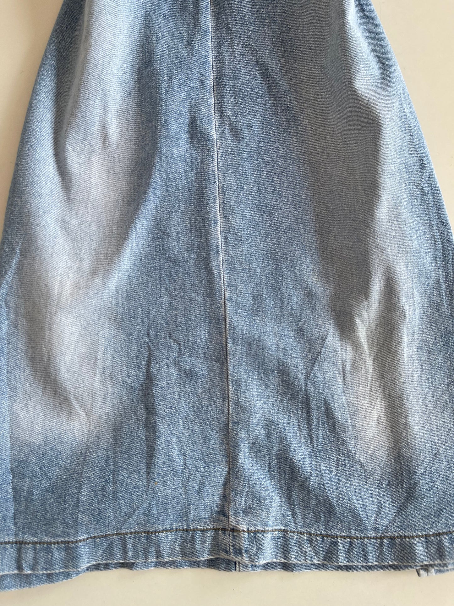 Zip Up Denim Dress-Bust  36