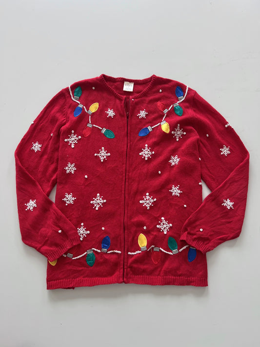 Avon Embroidered Christmas Sweater-Bust 50