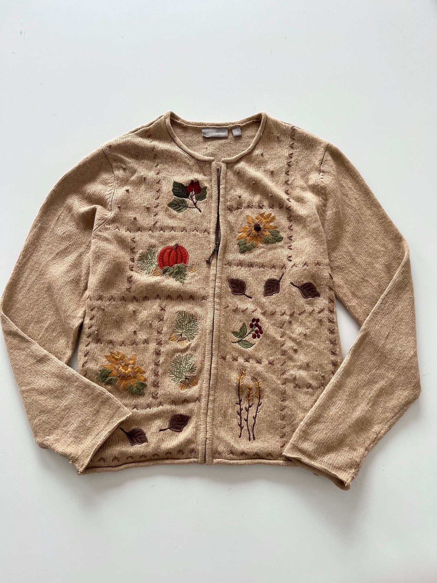 Croft&Barrow Embroidered Zipper-Bust 48
