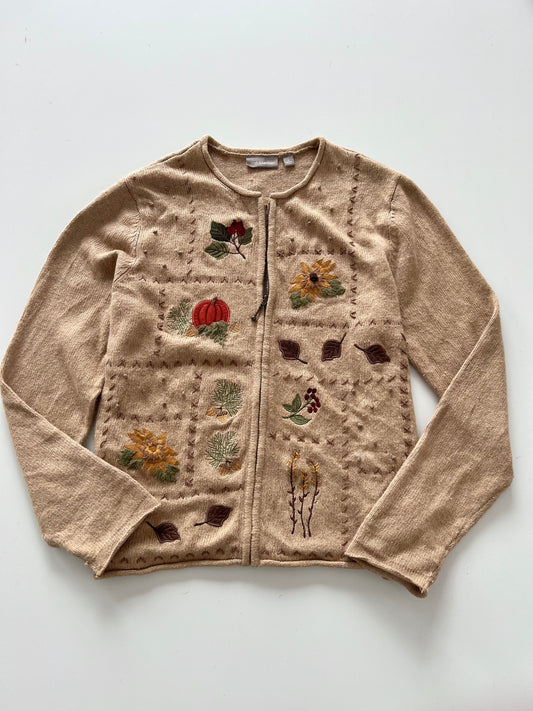 Croft&Barrow Embroidered Zipper-Bust 48