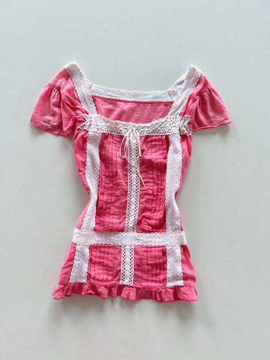 Lace Cotton Top-Bust 36