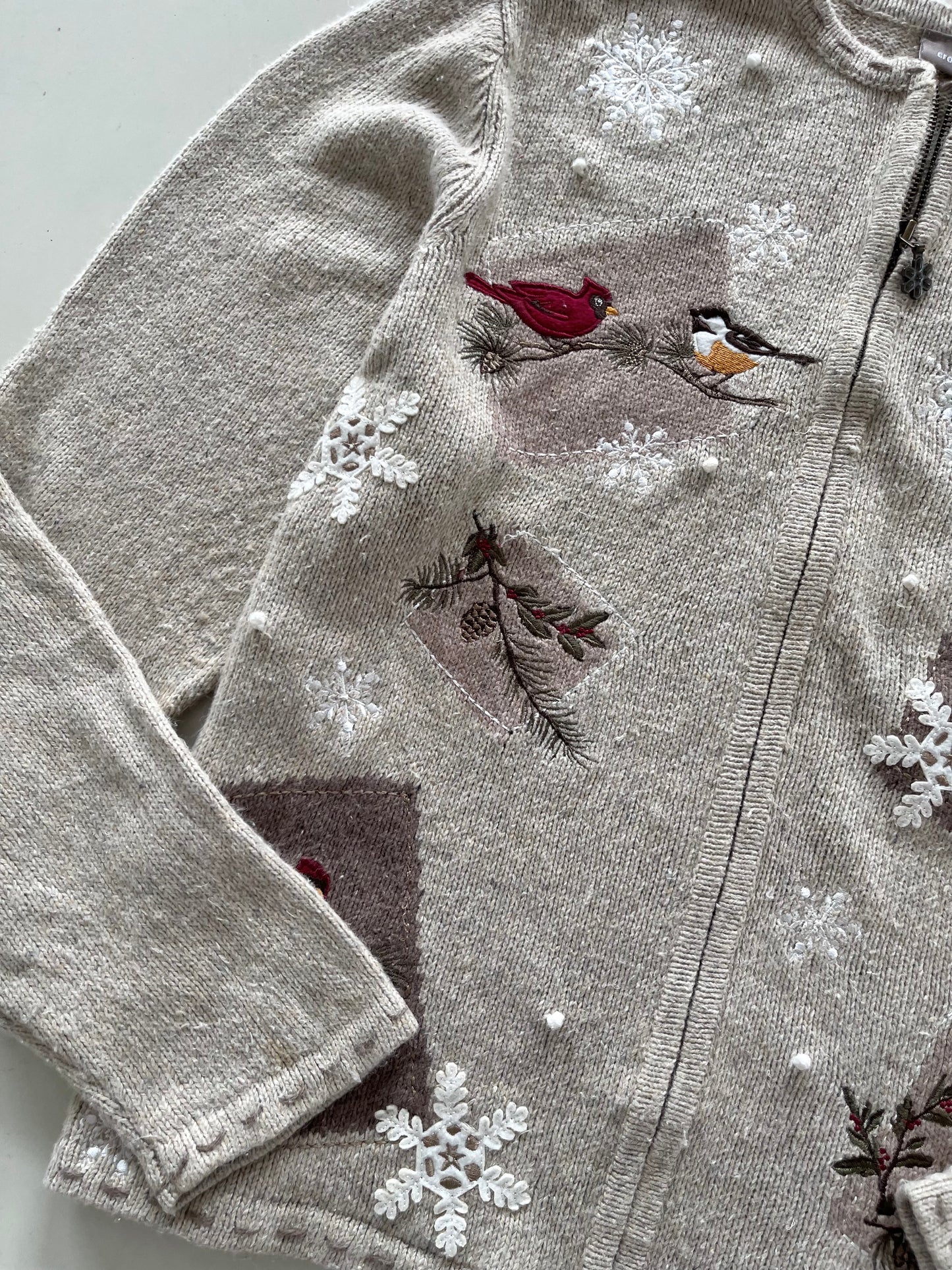 Croft & Barrow Embroidered Vintage Sweater-Bust 46