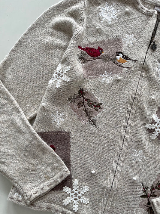 Croft & Barrow Embroidered Vintage Sweater-Bust 46