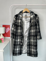 Load image into Gallery viewer, BB Dakota Checkered Tweed Blazer - Bust 36
