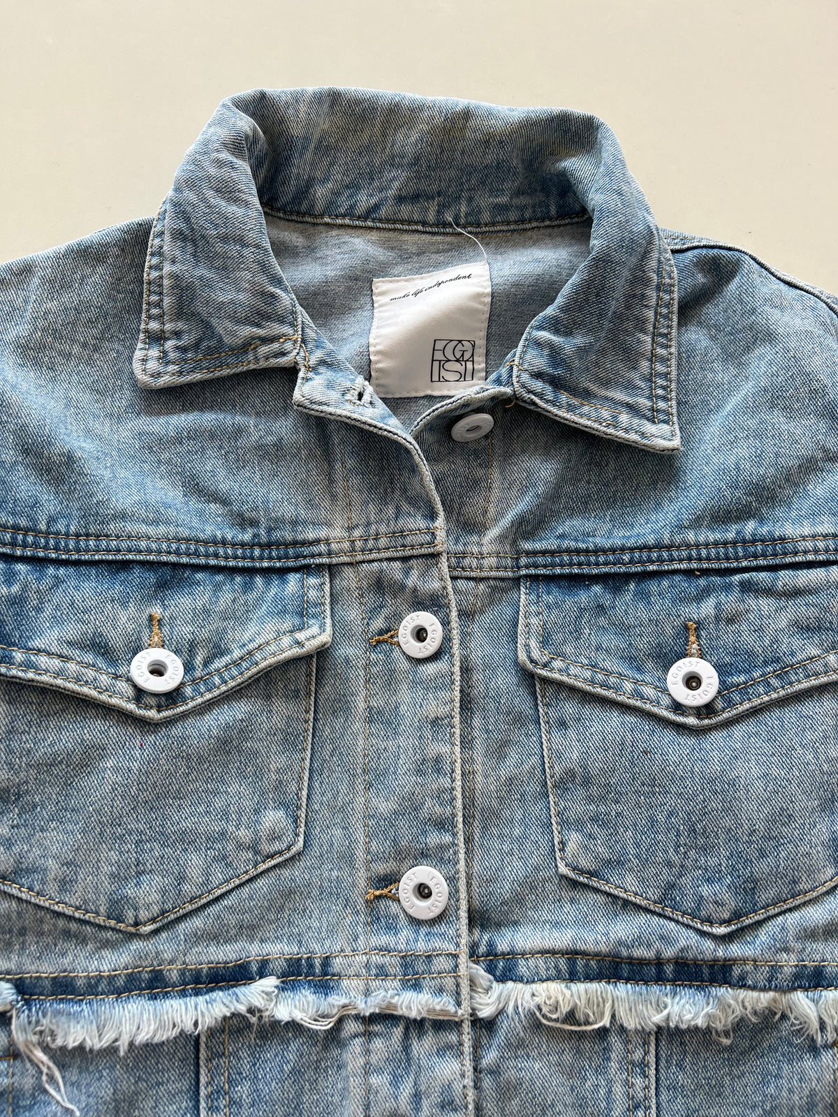Make Life Independent Denim Jacket-Bust 40