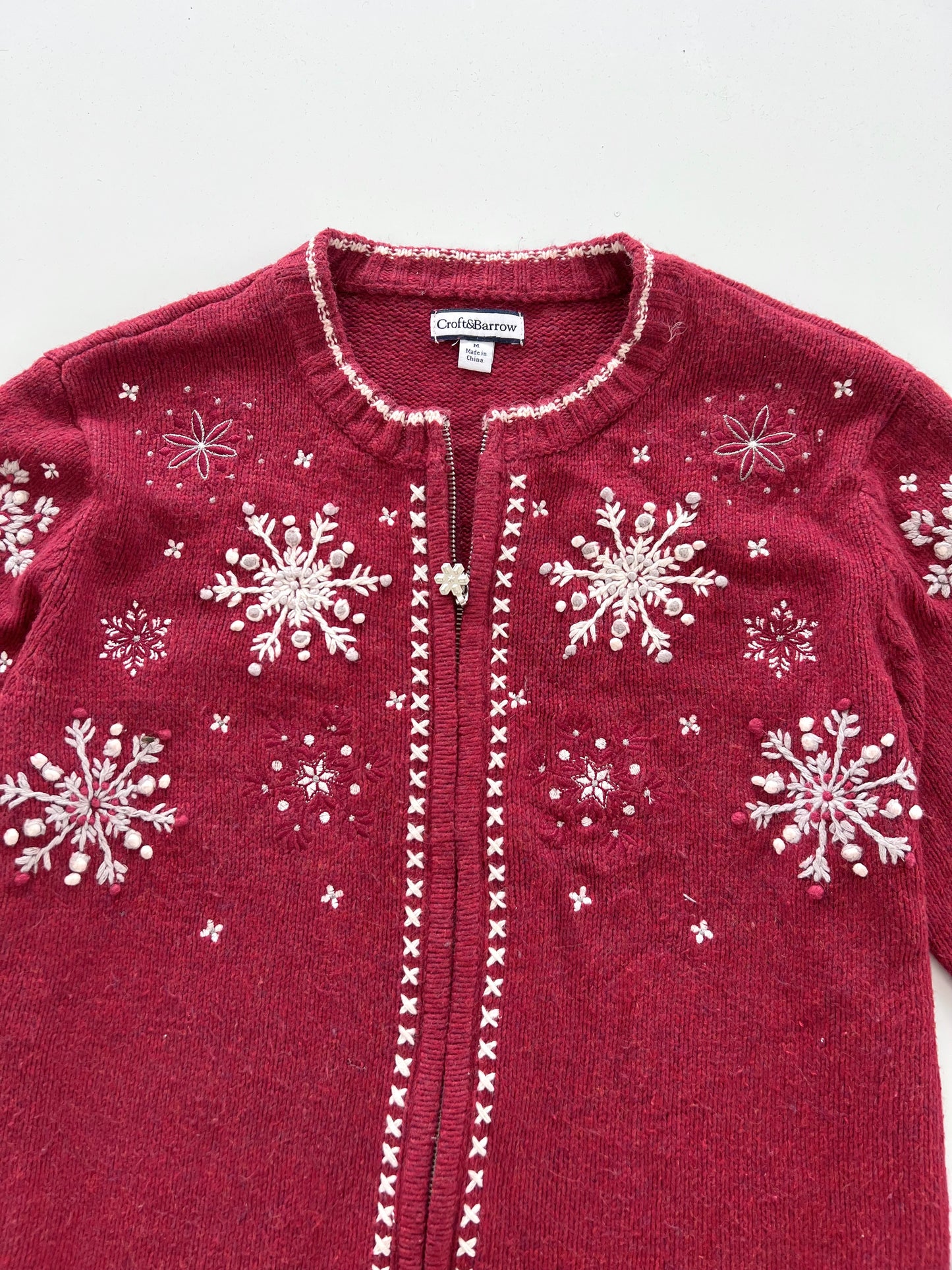 Croft&Barrow Embroidered Zipper -Bust 44