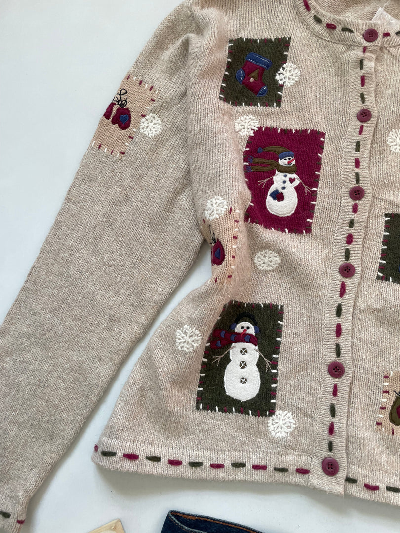 Croft & Barrow Embroidered Christmas Sweater-Bust 42