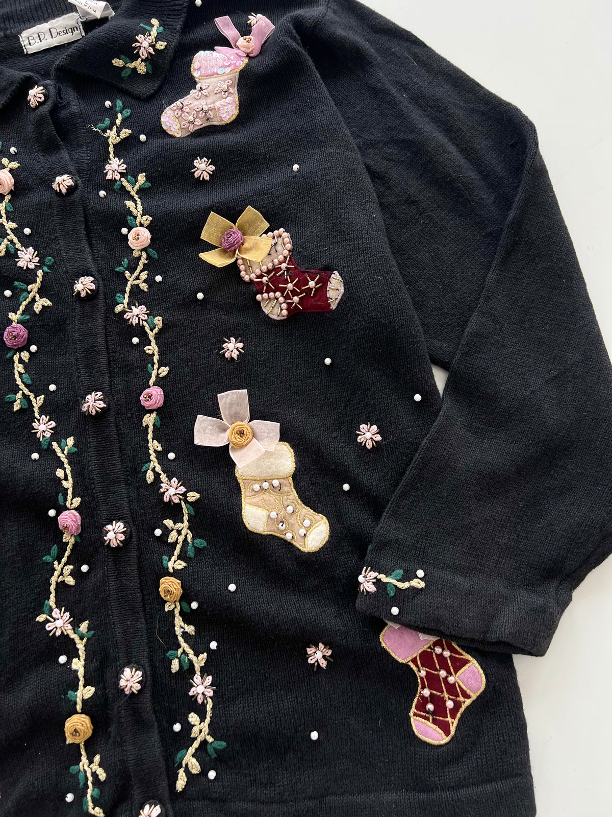 BP Design Embroidered Christmas Sweater-Bust 46