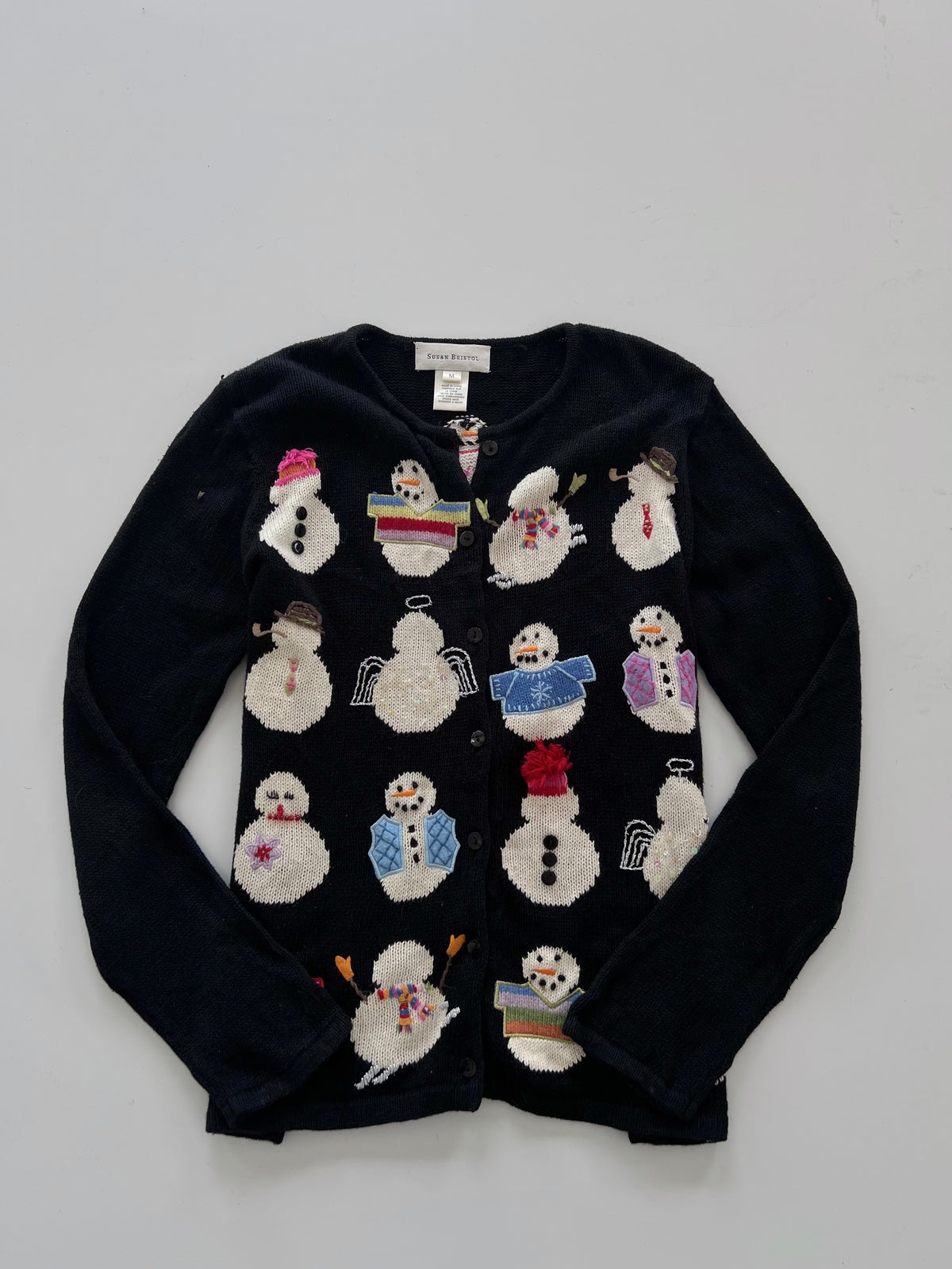 Susan Bristol Embroidered Christmas Sweater-Bust 40