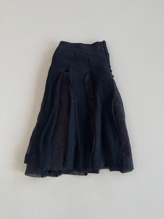 100% Silk Birger Mikkelsen Skirt-Waist 30