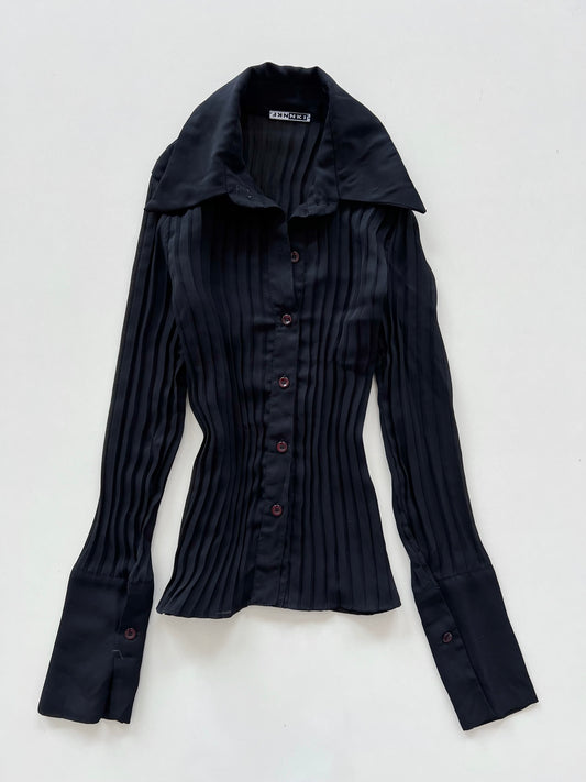 Nkinki Sheer Pleated Shirt-Bust 32 to 34