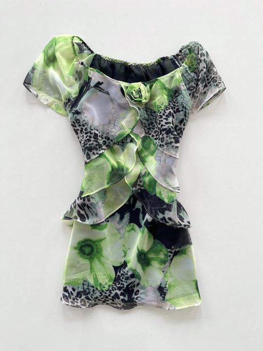 Vintage Ruffle Top-Bust 40