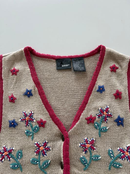Liz Wear Embroidered Sweater-Bust 40