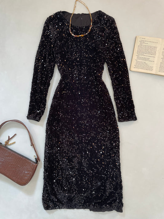 Chenille Sequin Dress-Bust 34 to 36
