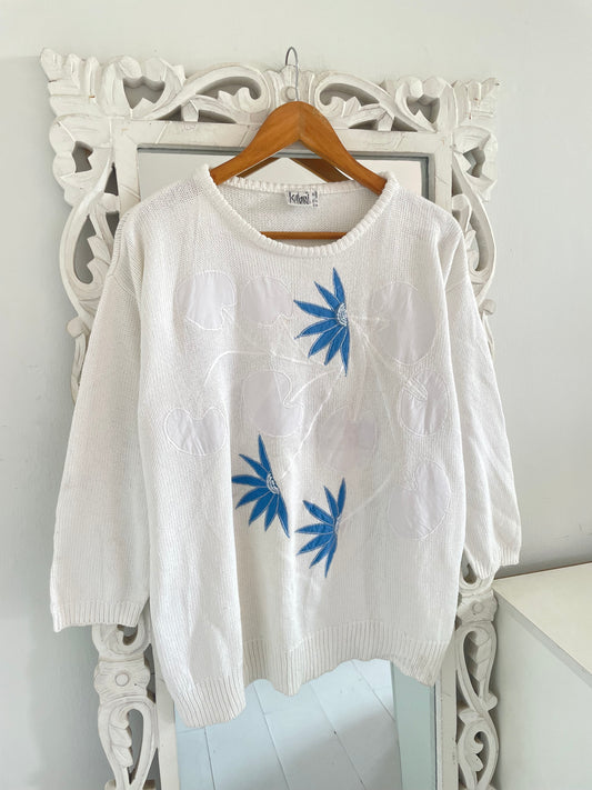 Kabri Embroidered Vintage Sweater-Bust 46