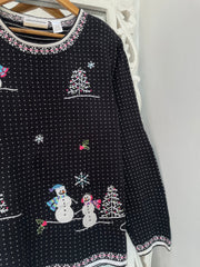 Alfred Dunner Embroidered Christmas Sweater-Bust 54