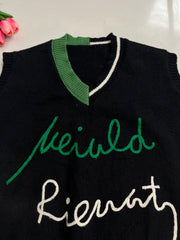 Embroidered Sweater Vest - Bust 46 to 50