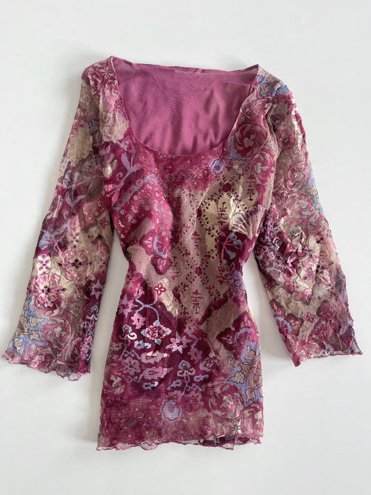 Sheer Vintage Top-Bust 44 to 48