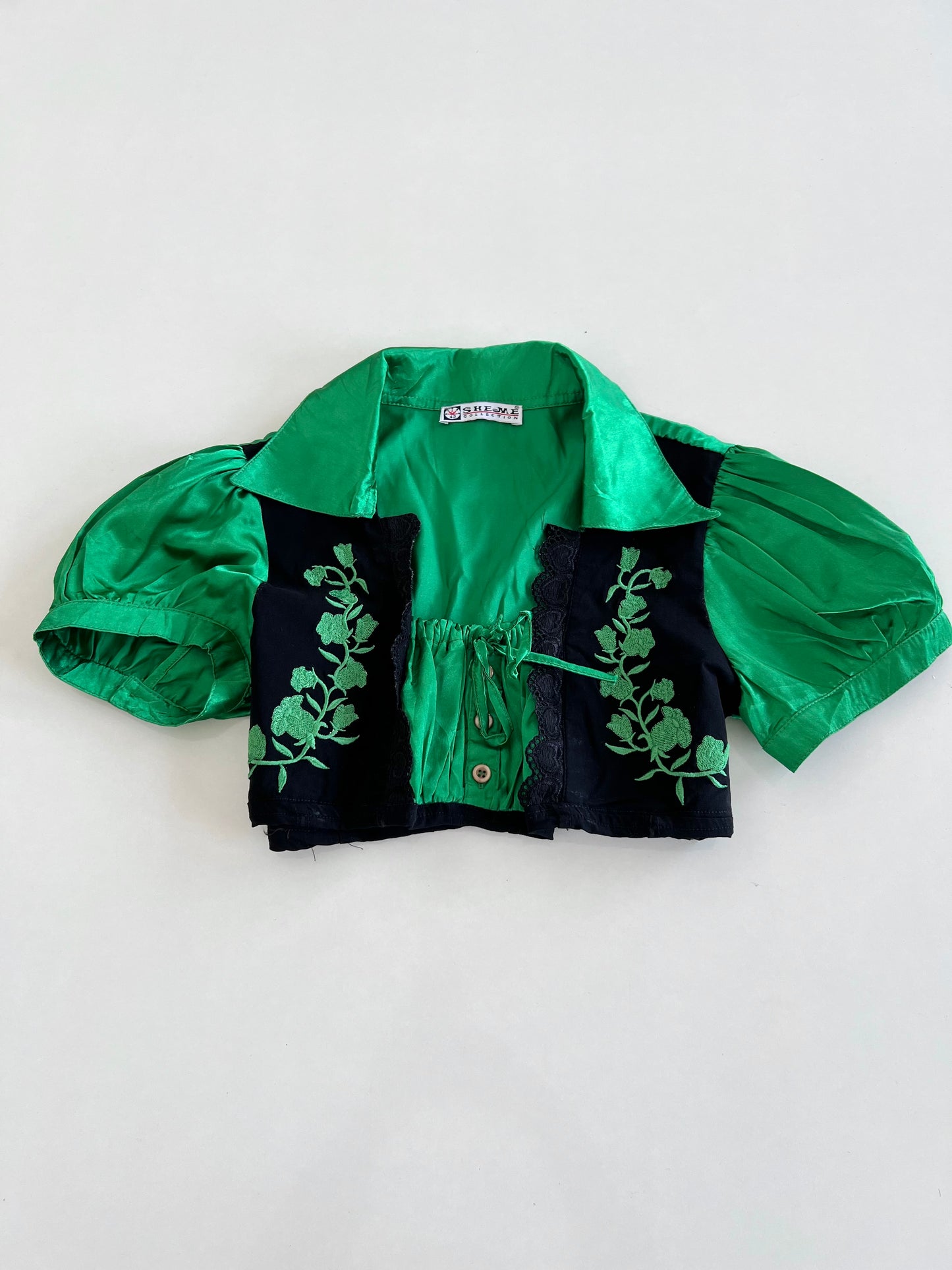 She Me Vintage Embroidered Top-Bust 30