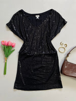 Load image into Gallery viewer, Sequin Black Dress-Bust 42 to 46
