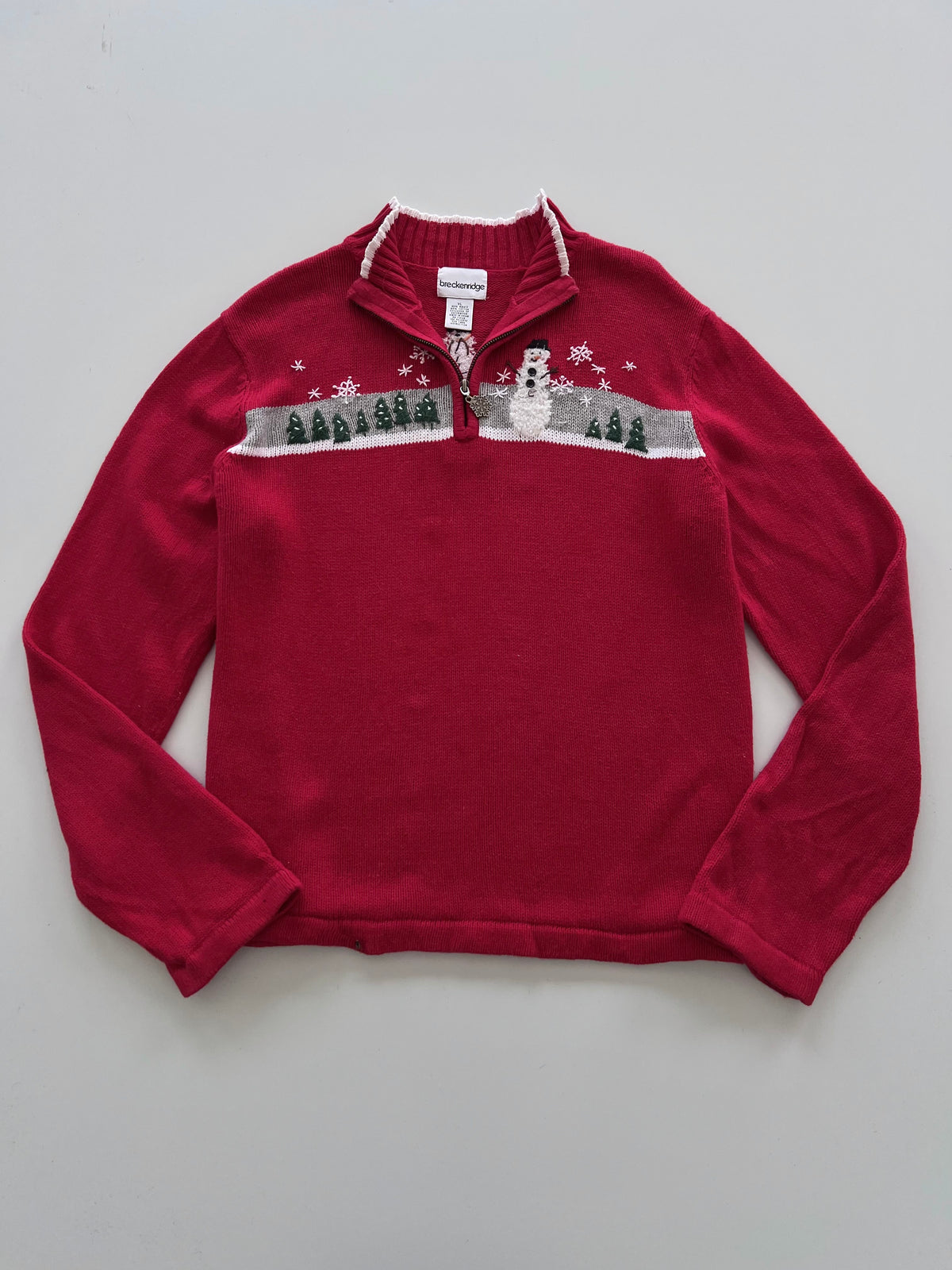Breckenridge Christmas Embroidered Sweater-Bust 46