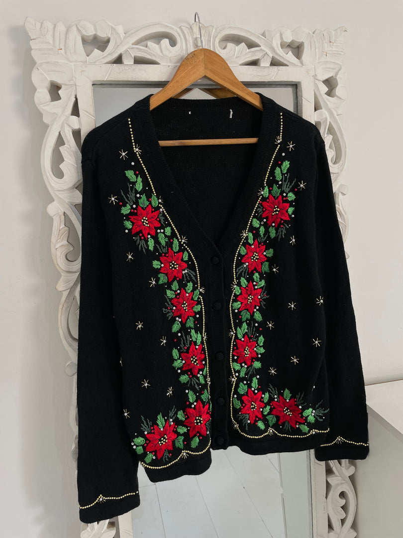 Embroidered Vintage Sweater-Bust 44
