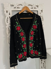 Embroidered Vintage Sweater-Bust 44