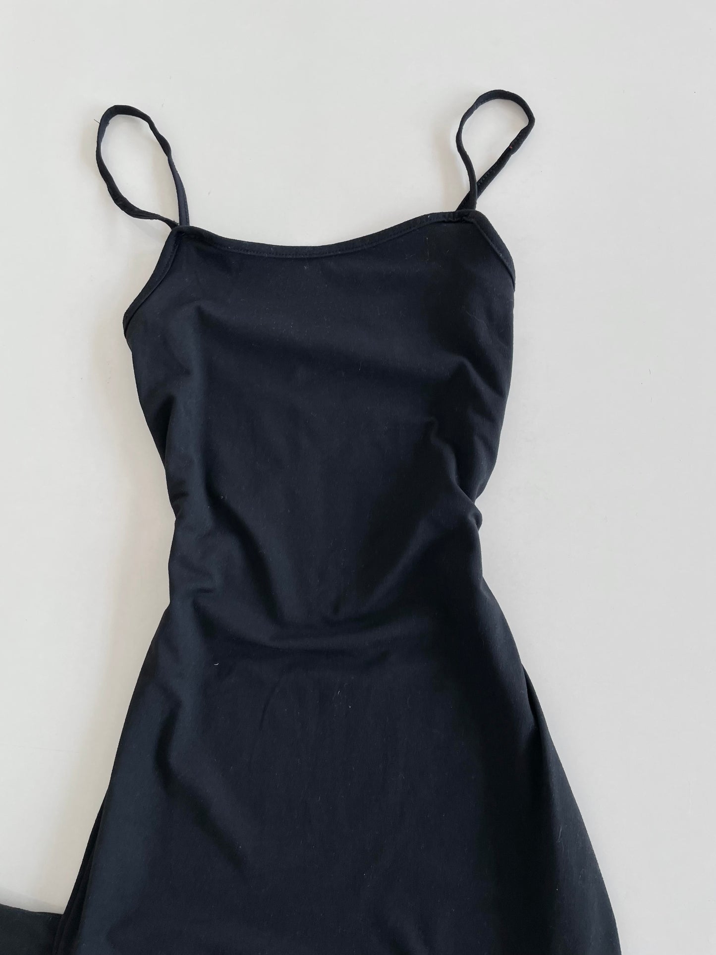 Solid Black Slip Dress-Bust 32 to 34
