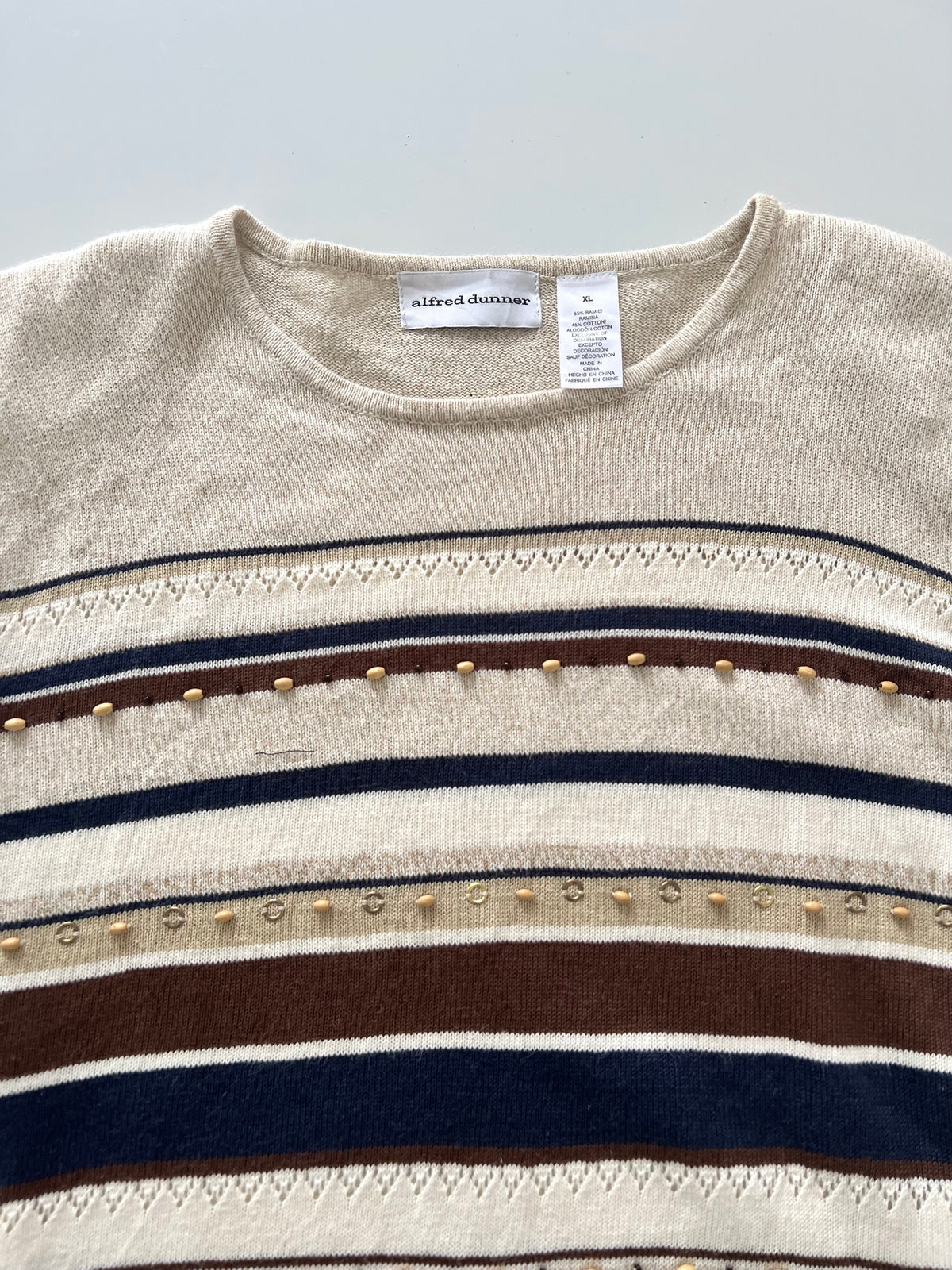 Alfred Dunner Embroidered Sweater-Bust 48