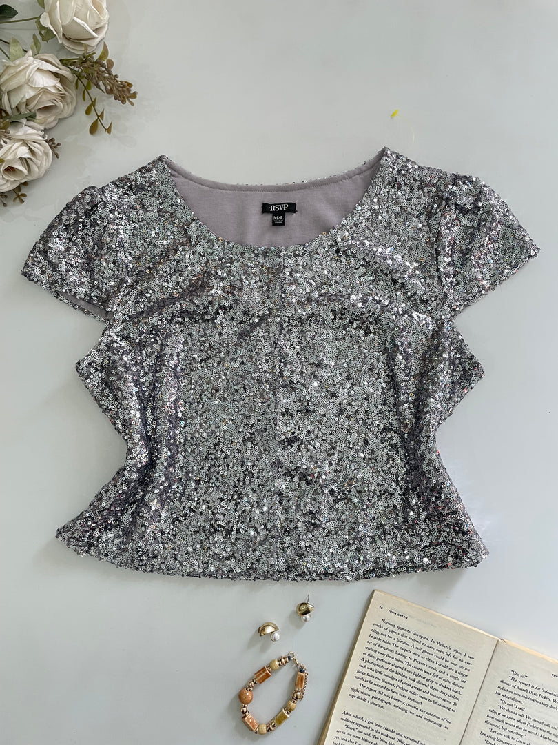 Sequin Top-Bust 36