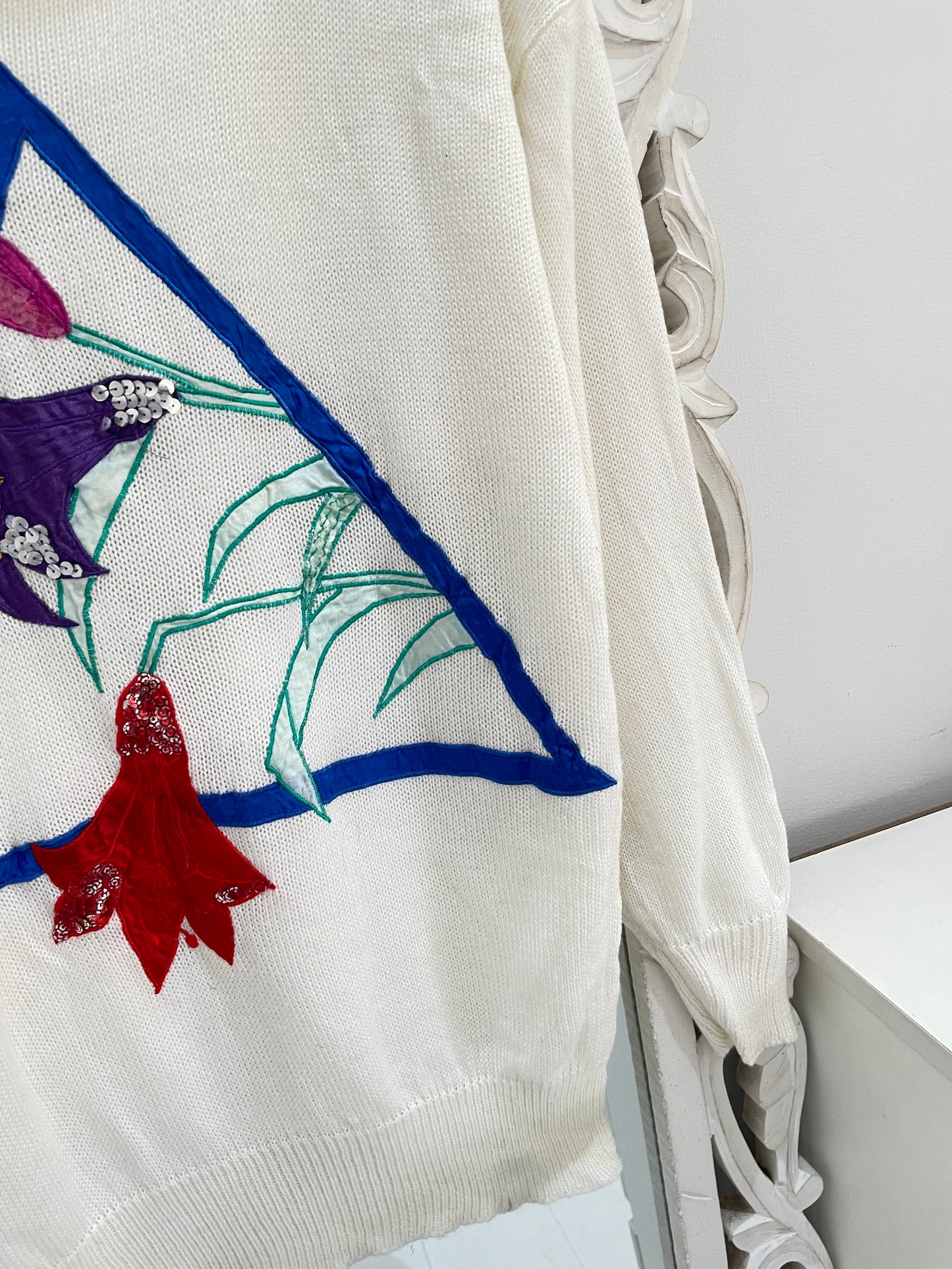 Embroidered Sweater-Bust 40