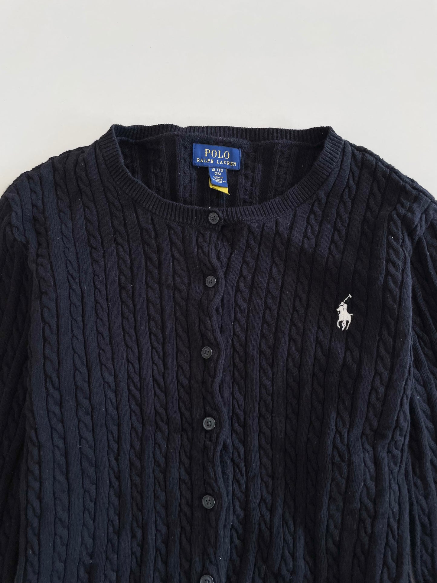 Ralph Lauren 100%Cotton Vintage Cardigan-Bust 34 to 36