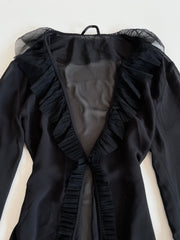 Ruffle Sheer Top-Bust 44