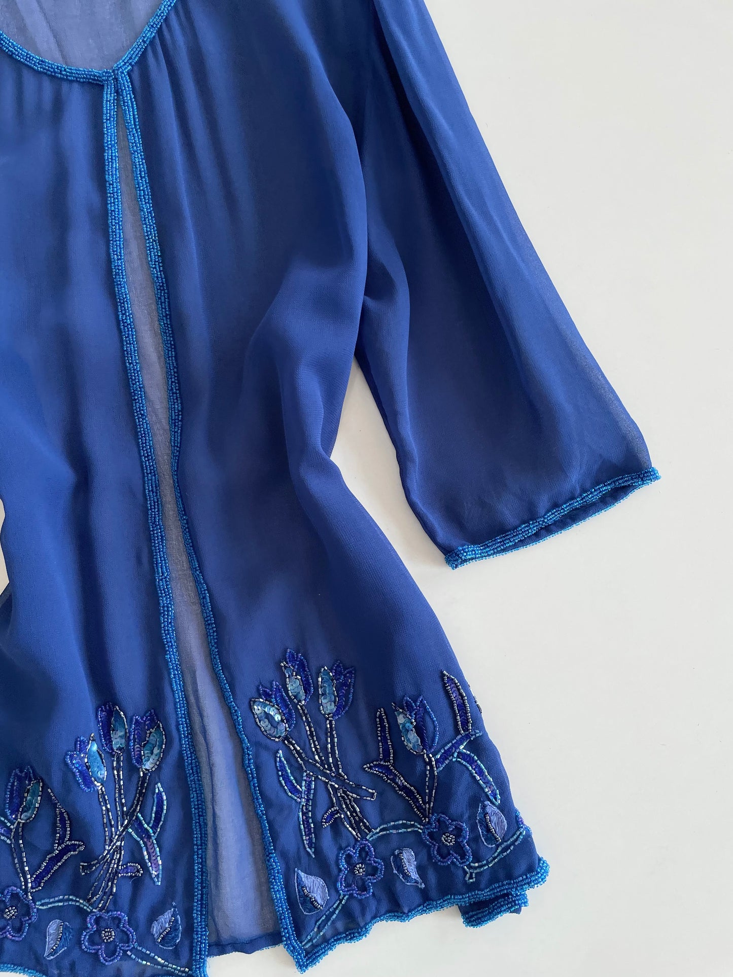 Potpourri Hand Embroidered Sheer Shrug -Bust 48