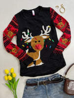 Load image into Gallery viewer, No Boundaries Reindeer Christmas Sweater - Bust 30 to 34
