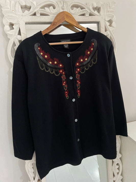 Embroidered Sweater-Bust 46
