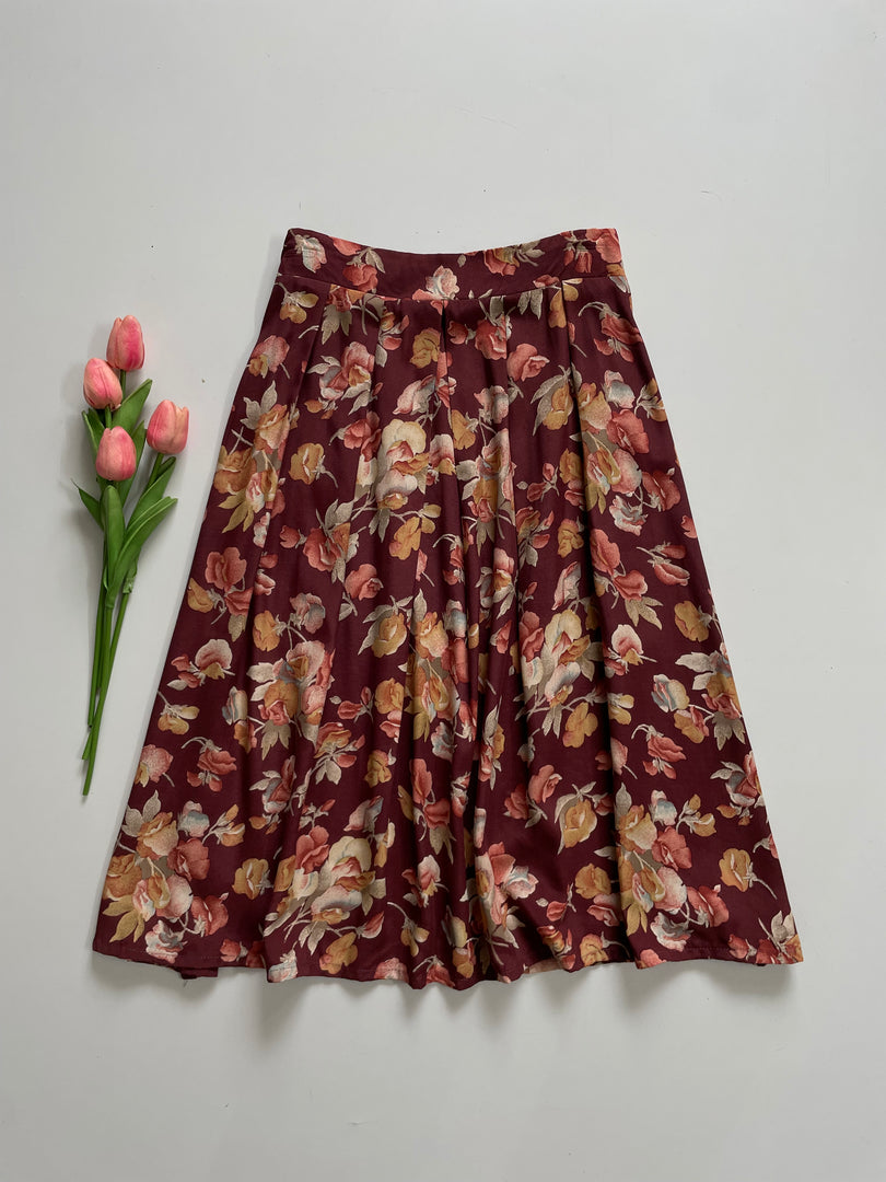 FLORAL VINTAGE SKIRT - WAIST 36 TO 38