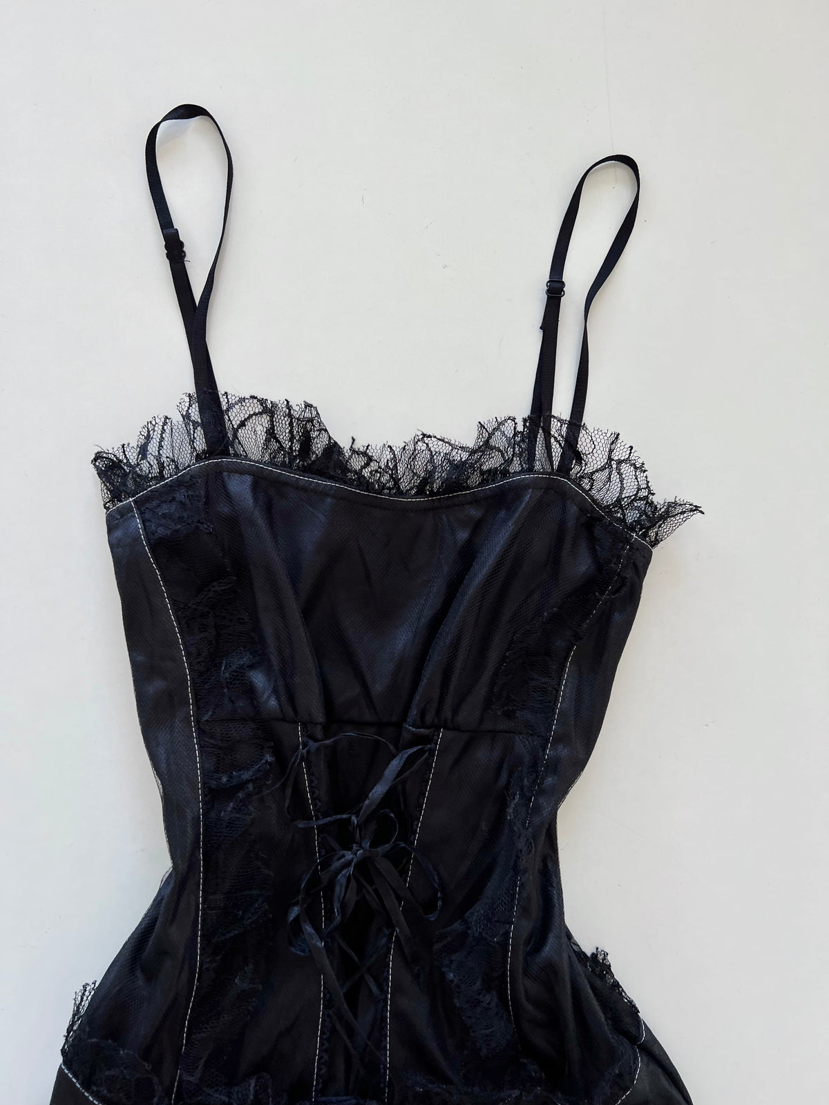 Vintage Goth Lace Dress-Bust 34