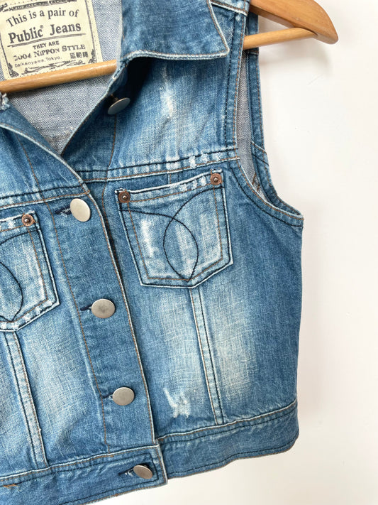 Public Jeans Denim Vest-Bust 30