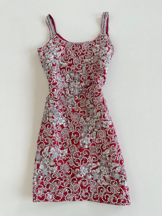 Heavily Embroidered Vintage Dress-Bust 34