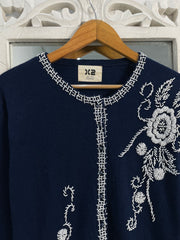 Embroidered Sweater-Bust 40