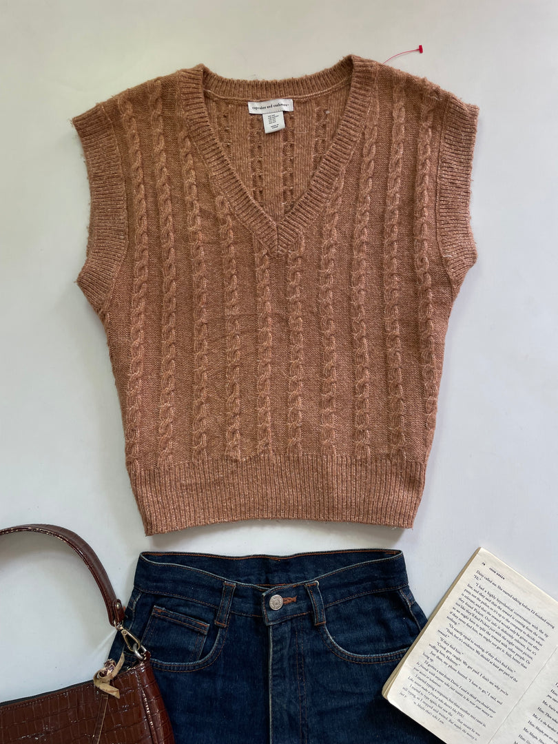 Cupcakes & Cashmere Chunky Sweater Vest-Bust 40