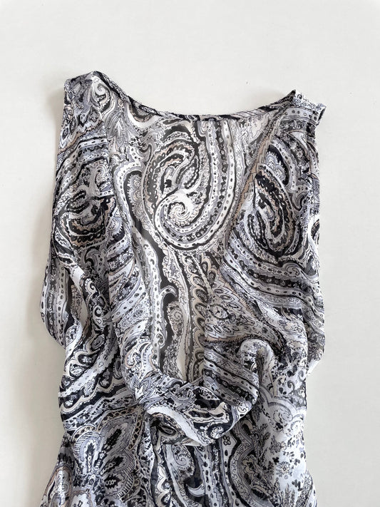 Paisley Sheer Top-Bust 34