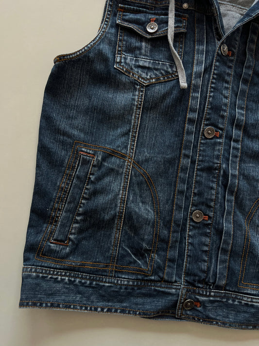 Marui Hoodie Denim Vest-Bust 40