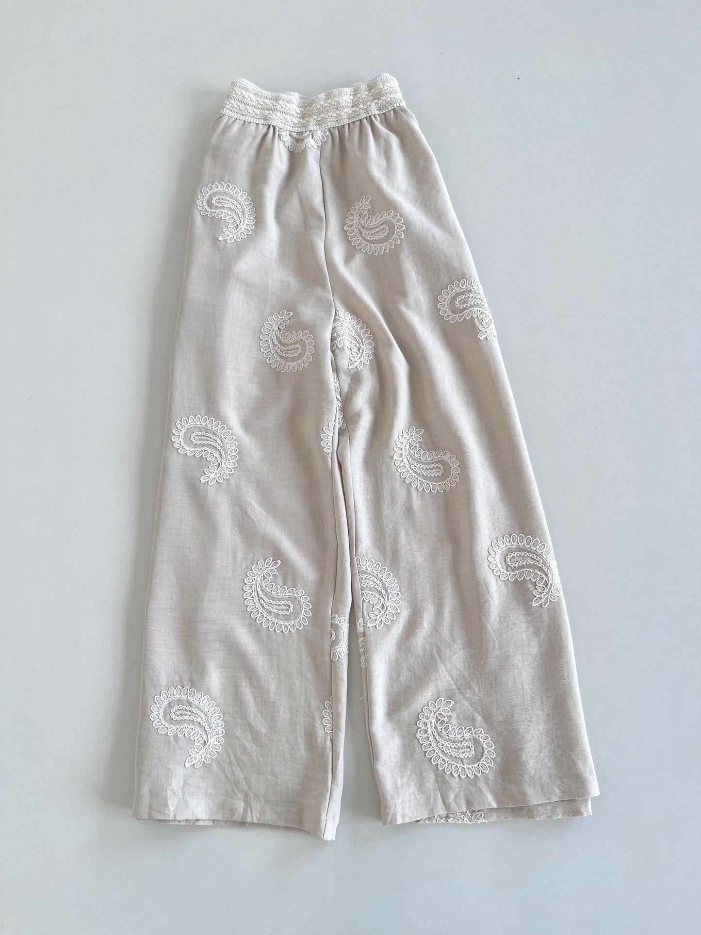Paisley Embroidered Pants-Waist 32 to 38