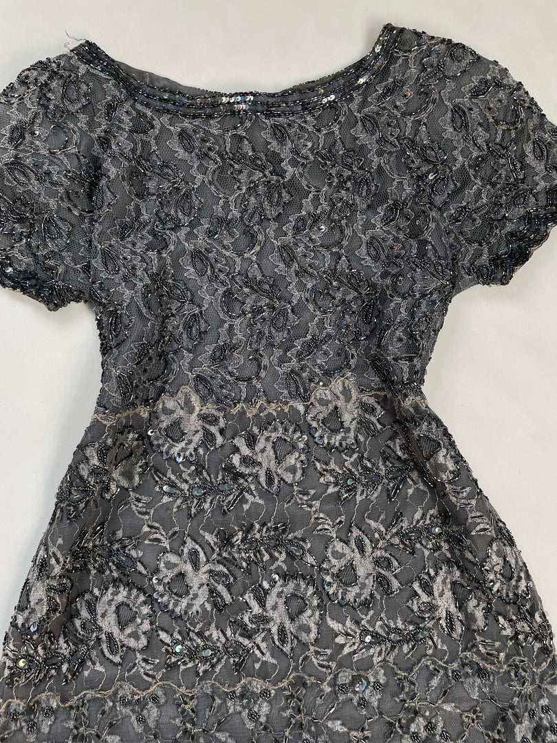 Heavily Hand Embroidered Dress-Bust 34